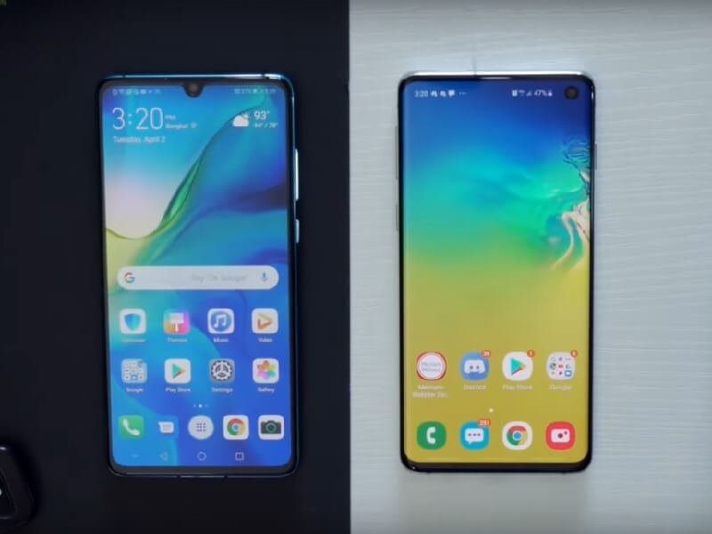 Huawei P30 und Samsung Galaxy S10 im Vergleich